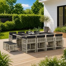 Your Ideal 13-Piece Grey Outdoor Dining Set Awaits