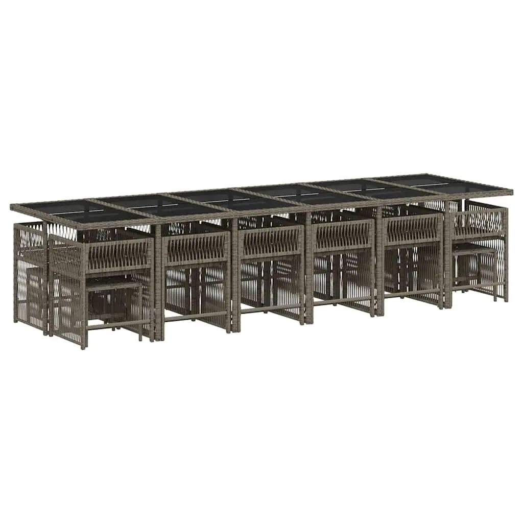 17-Piece Garden Dining Set with Cushions