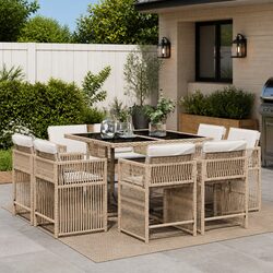 Friendly 9 Piece Garden Dining Set for Your Patio