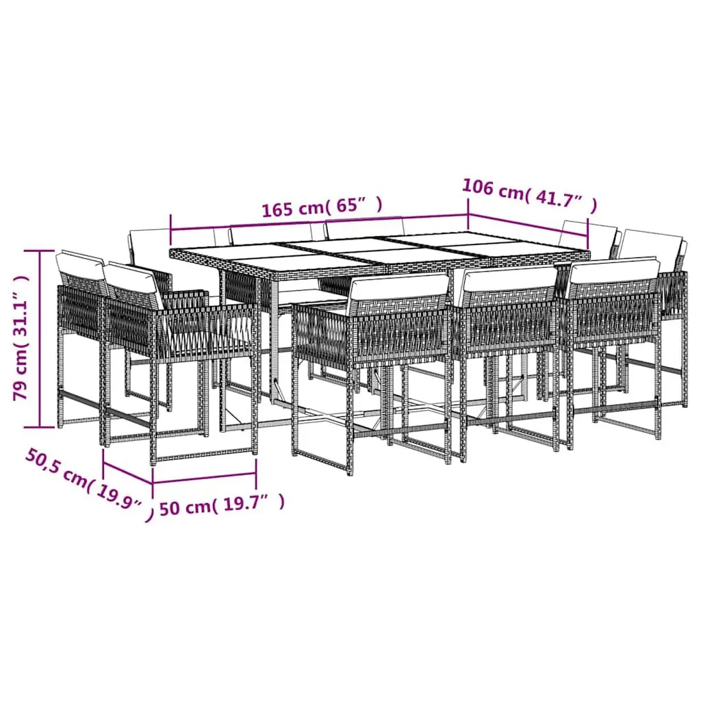 11-Piece Garden Dining Set