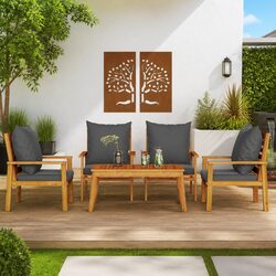 Your Ideal 5-Piece Lounge Set in Acacia Wood