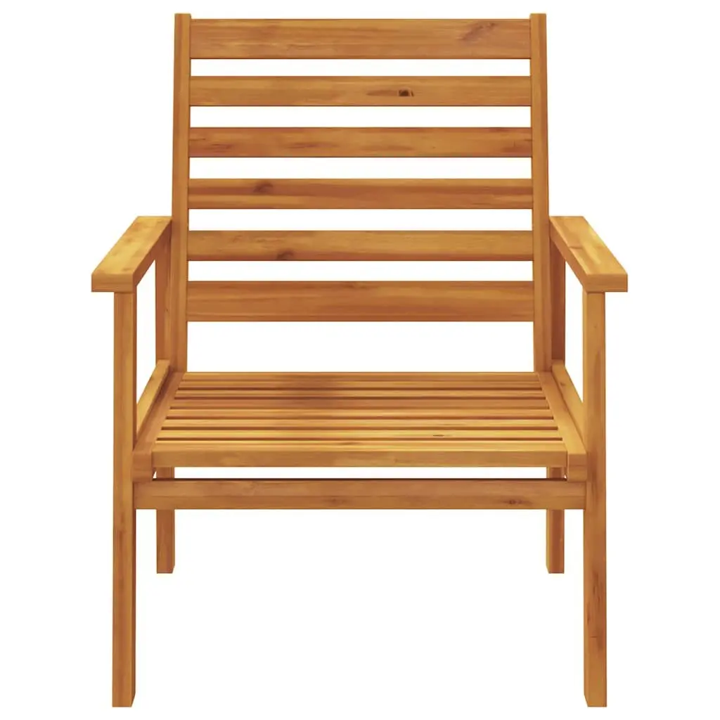 3 Piece Garden Lounge Set Acacia Wood Outdoor Patio Furniture with Armrests and Backrest