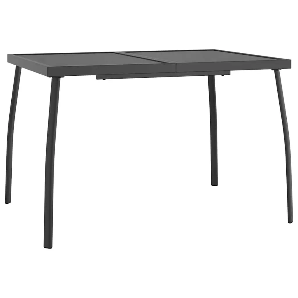 Garden Dining Set 7 Piece Outdoor Furniture Metal Mesh Anthracite Patio Table
