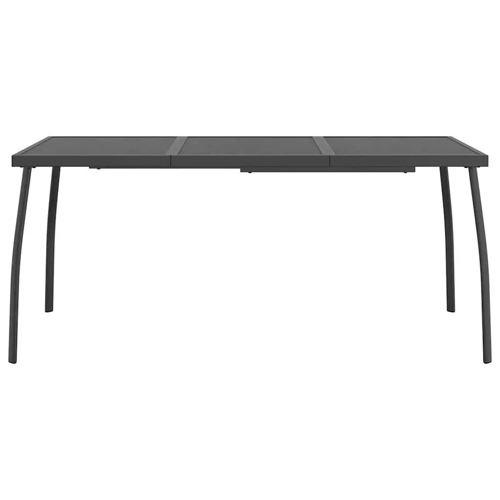 Outdoor Furniture Set 9 Piece Metal Mesh Dining Table and Chairs Anthracite