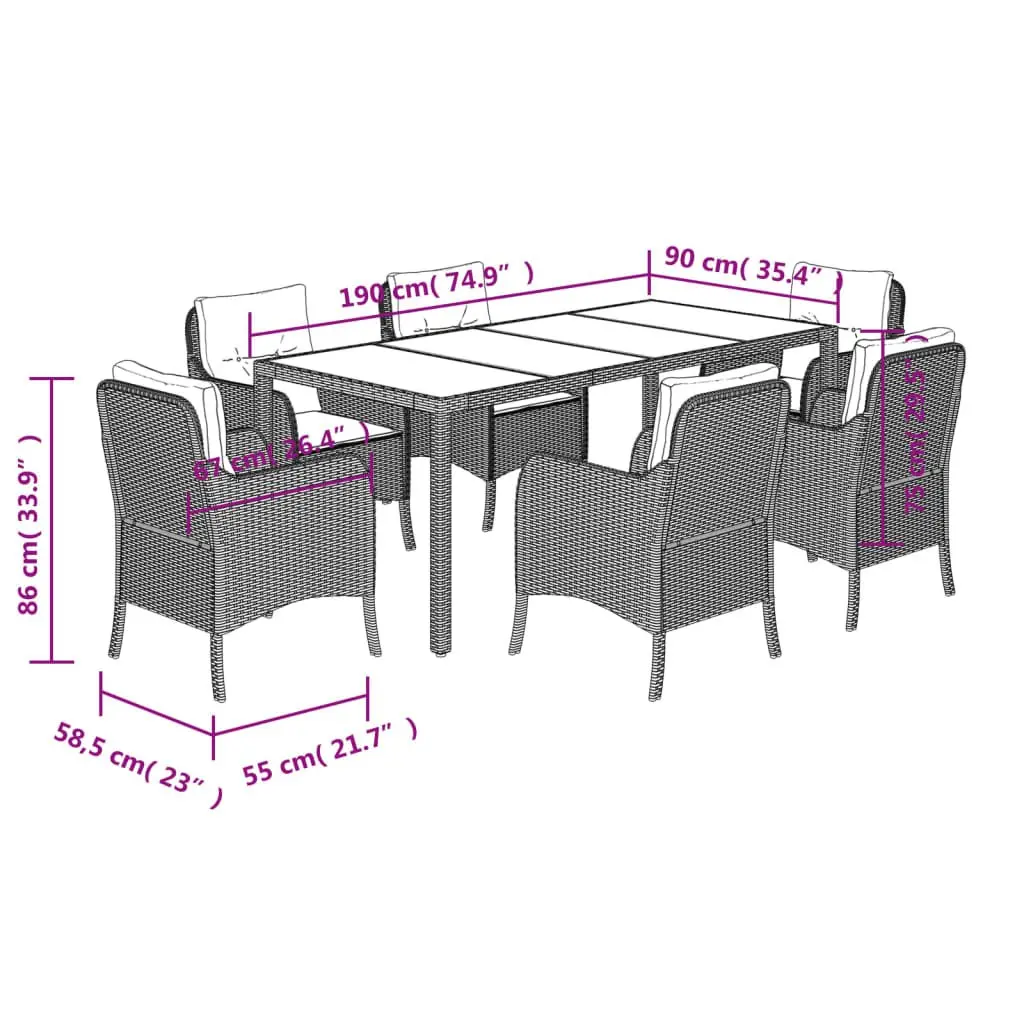 7-Piece Garden Dining Set