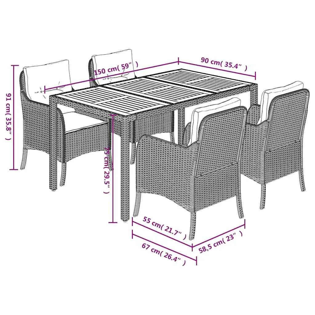 5-Piece Outdoor Dining Set