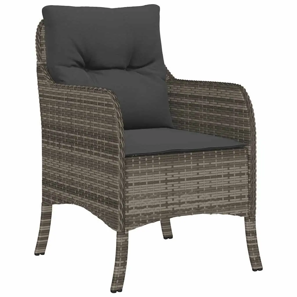 Garden Dining Set 7 Piece Outdoor Furniture Grey Table Chairs Cushions