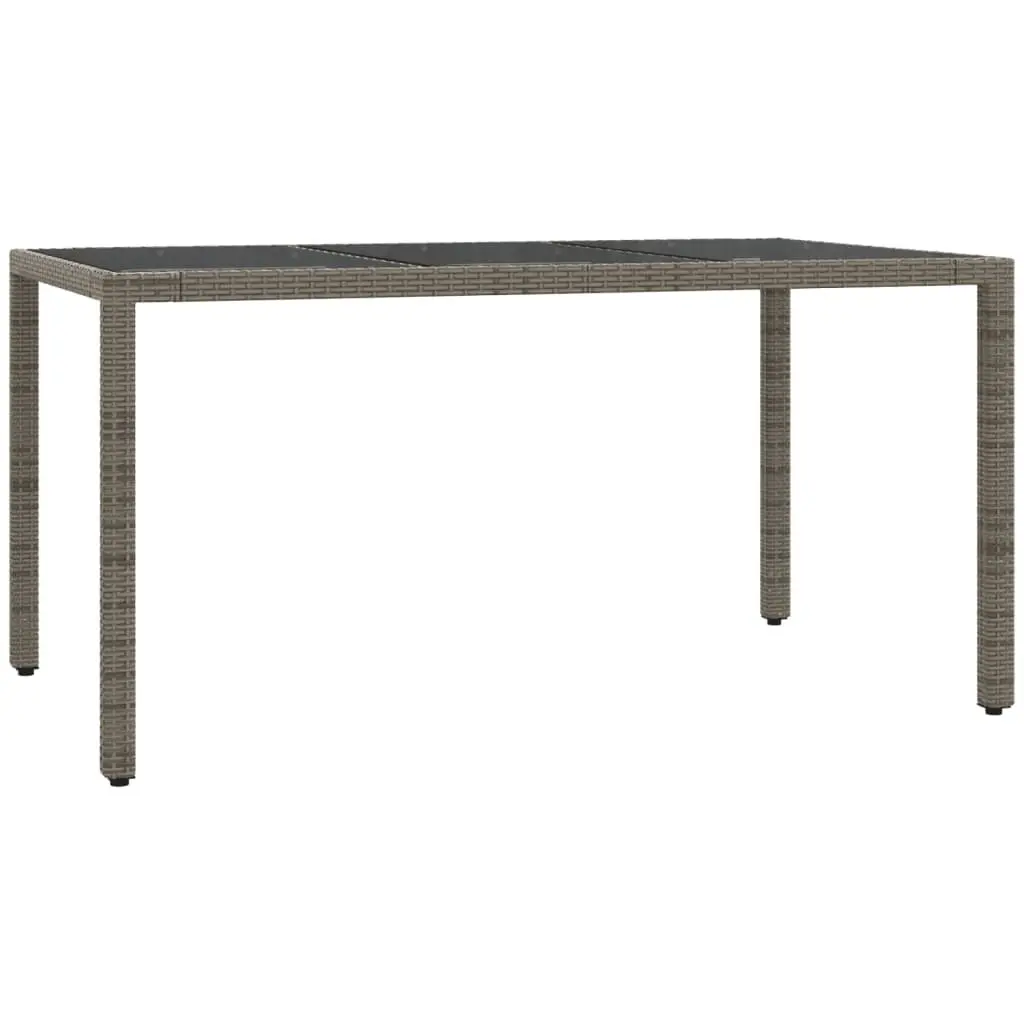 Outdoor Dining Set Grey Rattan 5 Piece Furniture Cushions Table Chairs