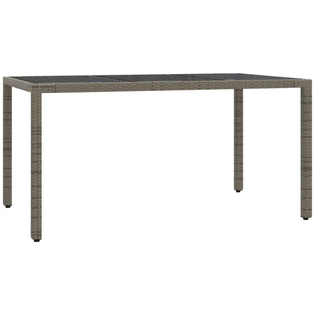 Outdoor Dining Set 7 Piece Grey Poly Rattan with Cushions