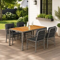 Your Perfect Grey Poly Rattan Dining Set Awaits
