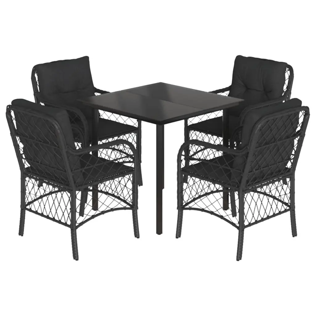 Outdoor Dining Set 5 Piece Garden Furniture Patio Table with Cushions