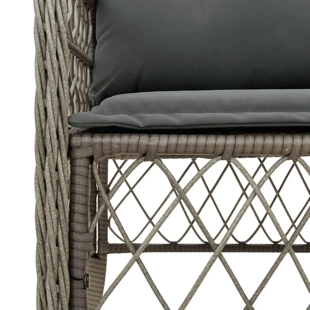 7 Piece Garden Dining Set Outdoor Patio Furniture with Cushions Grey