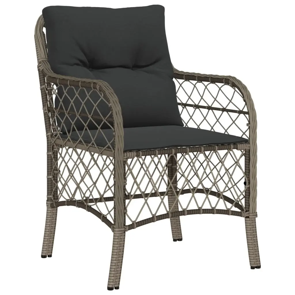 Garden Dining Set Grey 5 Piece Outdoor Furniture with Cushions