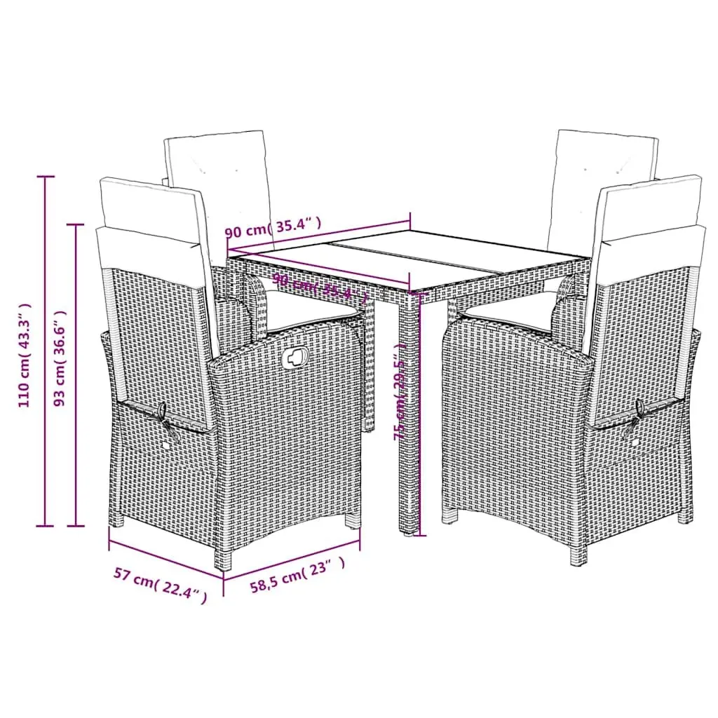 5 Piece Dining Set
