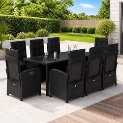 Friendly and Functional 9 Piece Garden Dining Set