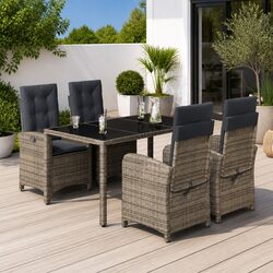 Your Ideal Outdoor Dining Set – 5 Pieces in Grey