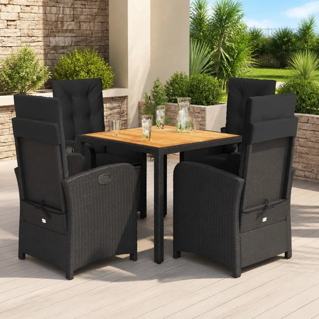 5 Piece Black Dining Set