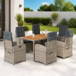 Welcoming 7 Piece Garden Dining Set with Cushions