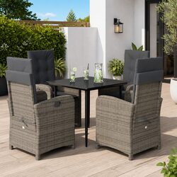 Friendly 5 Piece Grey Outdoor Dining Set