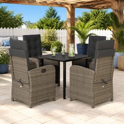 Friendly 5 Piece Grey Outdoor Dining Set
