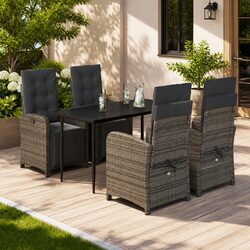 Friendly 5-Piece Grey Outdoor Dining Set