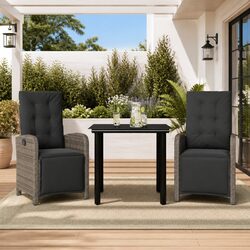 Friendly 3 Piece Grey Bistro Set for You