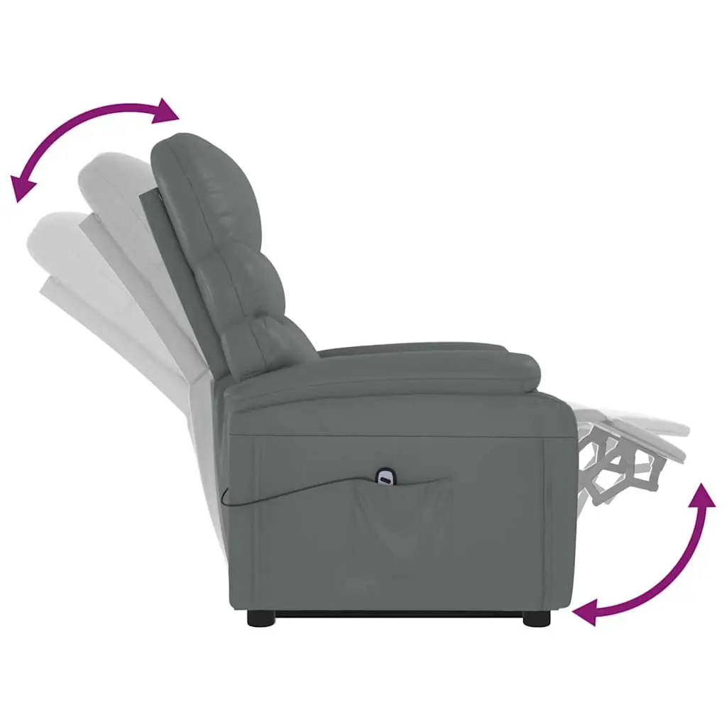 Stand Up Chair Electric Power Lift Recliner Armchair Anthracite Faux Leather