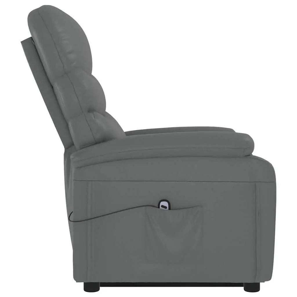 Stand Up Chair Electric Power Lift Recliner Armchair Anthracite Faux Leather