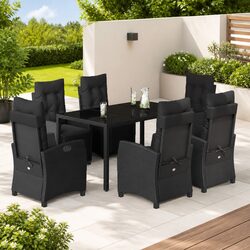 Friendly 7 Piece Garden Dining Set with Comfort in Mind