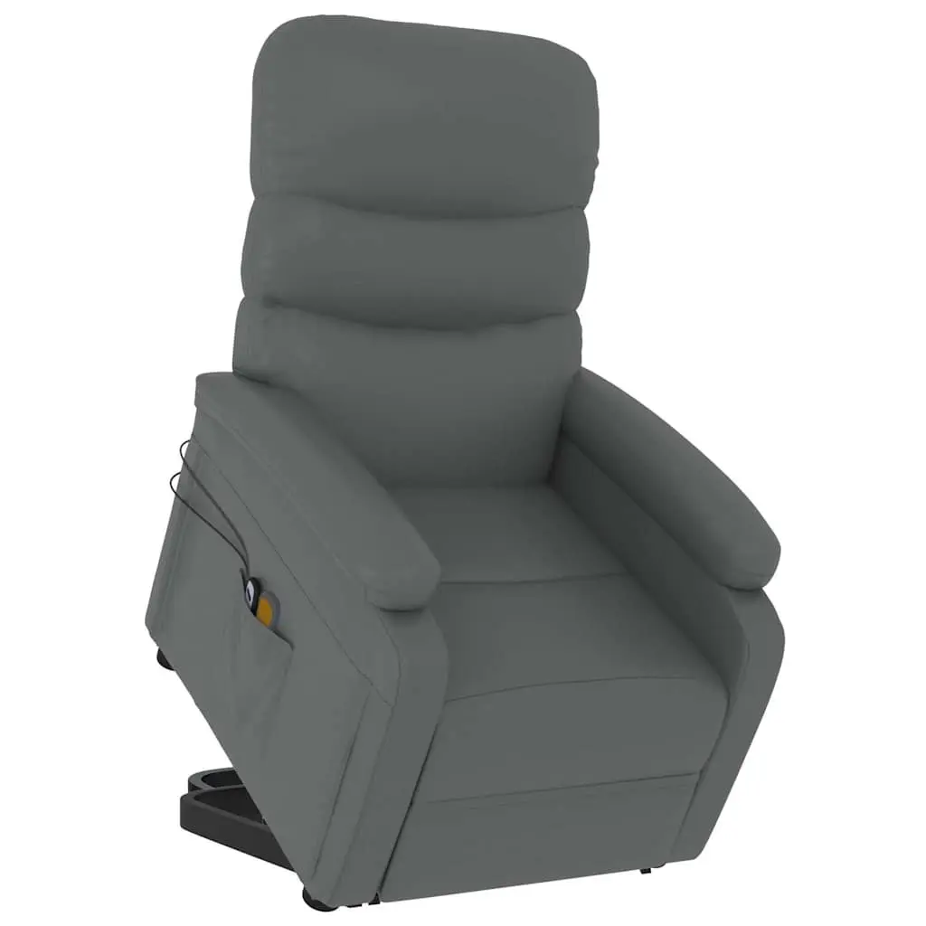 Electric Massage Chair Stand Up Recliner Anthracite with Power Lift Function and Vibration Massage Technology
