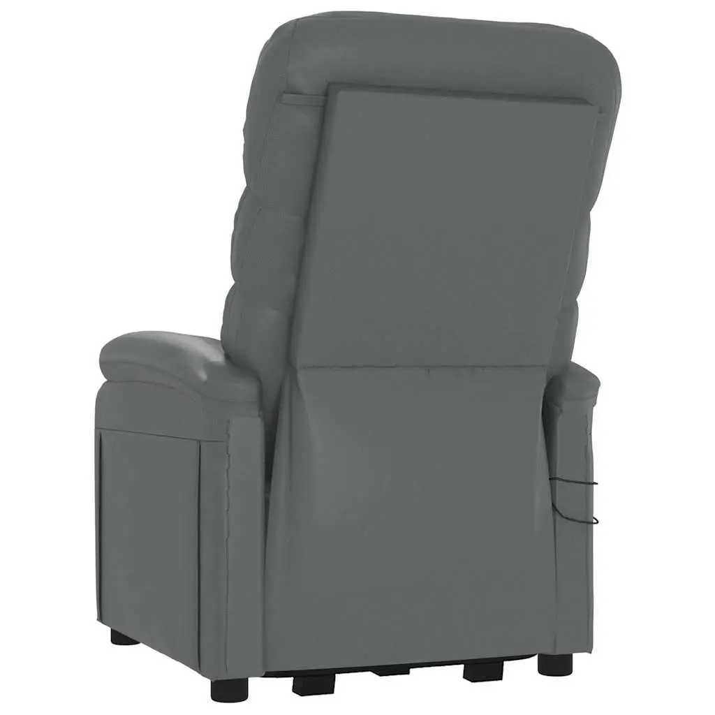 Electric Massage Chair Stand Up Recliner Anthracite with Power Lift Function and Vibration Massage Technology