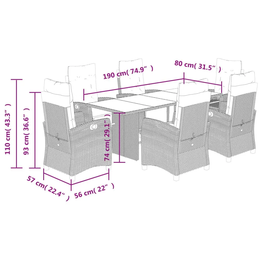7 Piece Dining Set