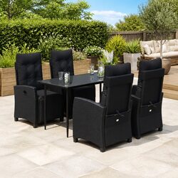 Friendly 5-Piece Outdoor Dining Set - Rattan and Cushions
