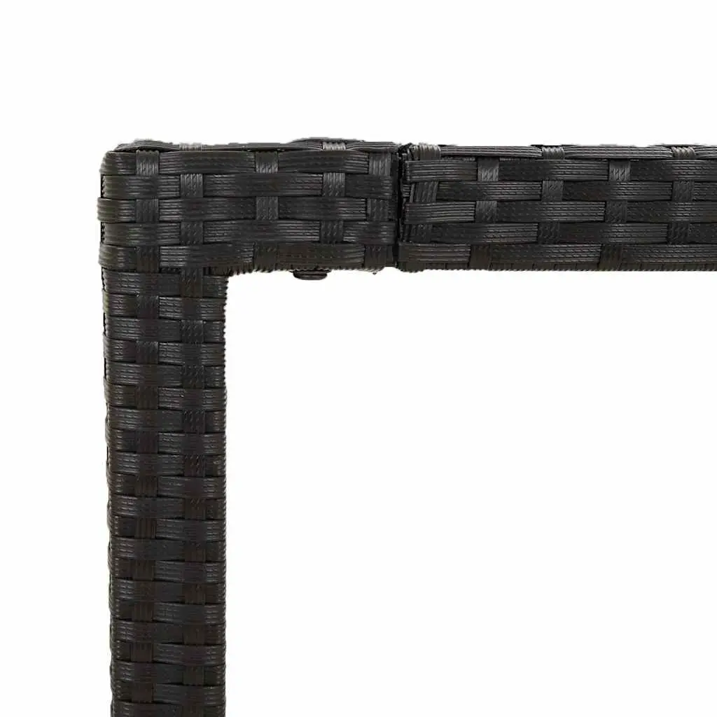 5 Piece Outdoor Dining Set with Black Cushions Adjustable Backrest Garden