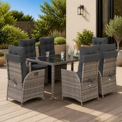 Friendly 7-Piece Garden Dining Set with Cushions for You