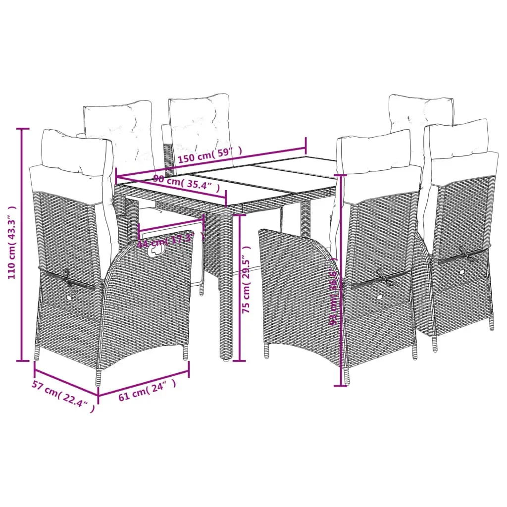 7 Piece Outdoor Dining Set