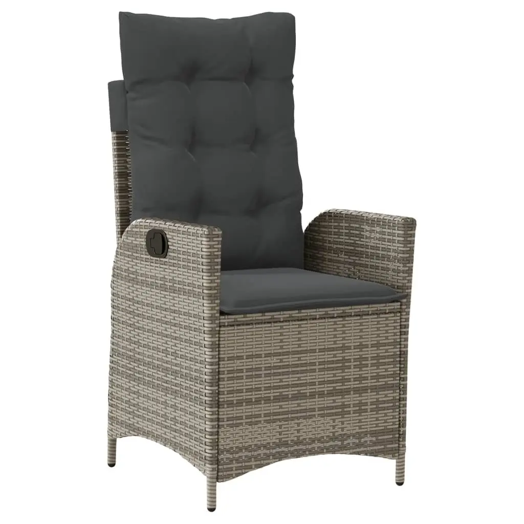 Garden Dining Set 9 Piece Outdoor Furniture Rattan Chairs Table Grey