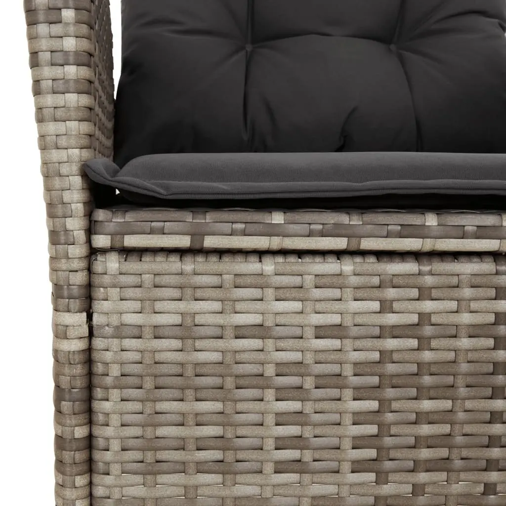 Garden Dining Set 9 Piece Outdoor Furniture Rattan Chairs Table Grey
