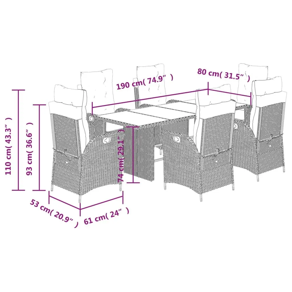 7 Piece Outdoor Dining Set
