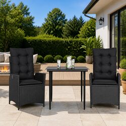 Your New Favorite 3 Piece Black Outdoor Dining Set