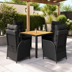 Your New 5-Piece Outdoor Dining Set - Black Rattan