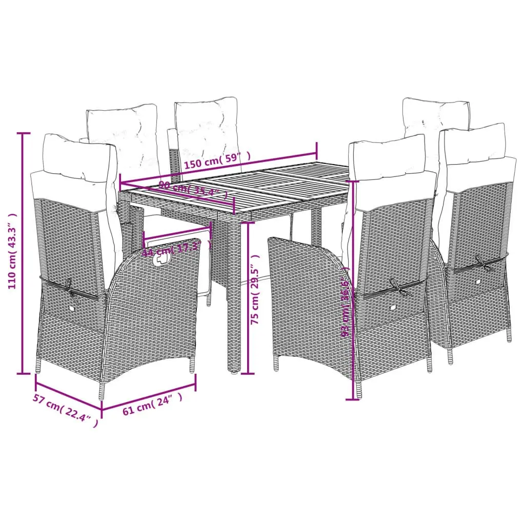 7-Piece Garden Dining Set