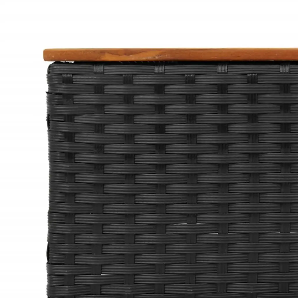 5 Piece Outdoor Garden Sofa Set Black Poly Rattan Furniture Patio Lounge