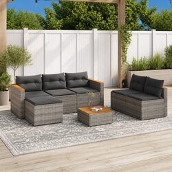 Friendly 5-Piece Garden Sofa Set in Grey for Relaxing Outdoors