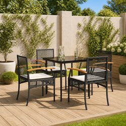 Your Perfect 5 Piece Black Garden Dining Set Awaits