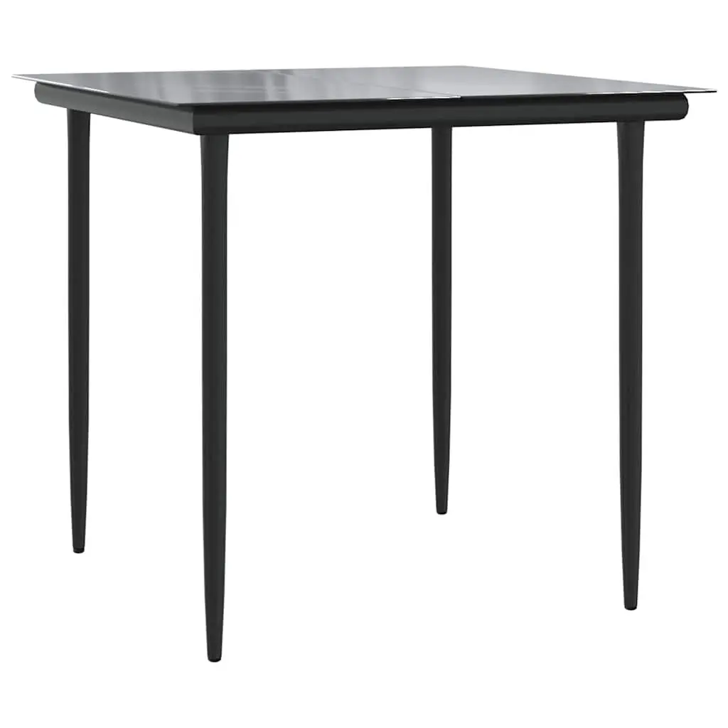 5 Piece Black Garden Dining Set