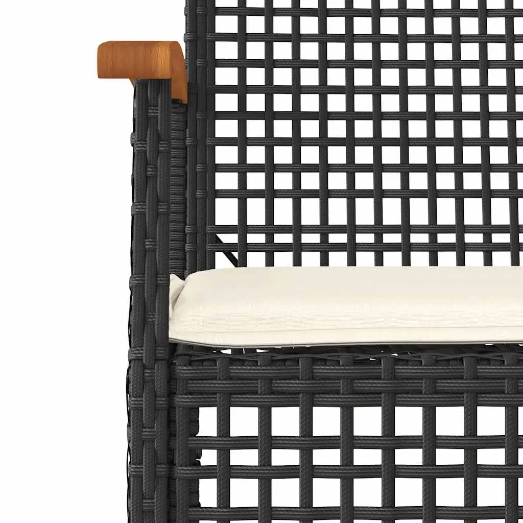 5 Piece Black Garden Dining Set