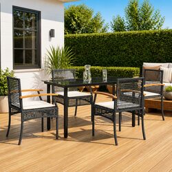 Enjoy Outdoor Dining with 5 Piece Garden Set