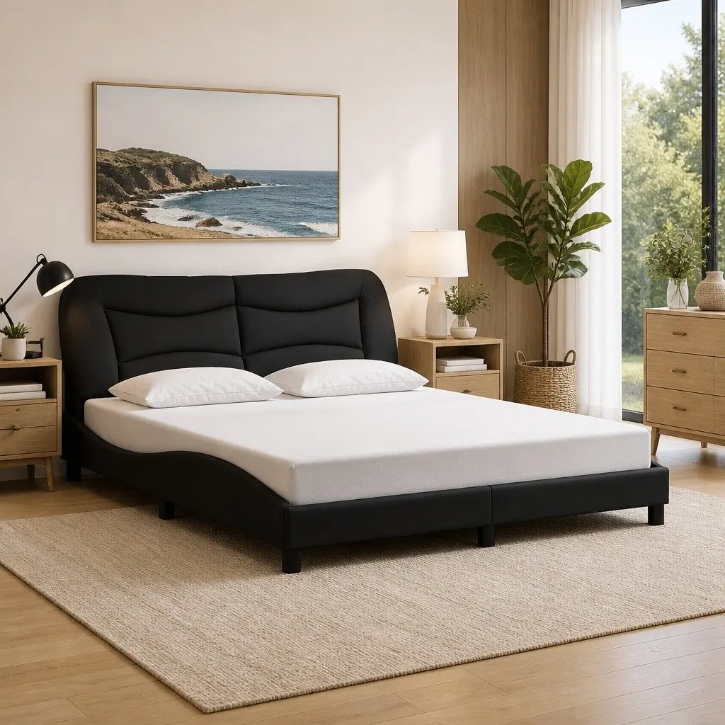 Queen Bed Frame with LED Lights