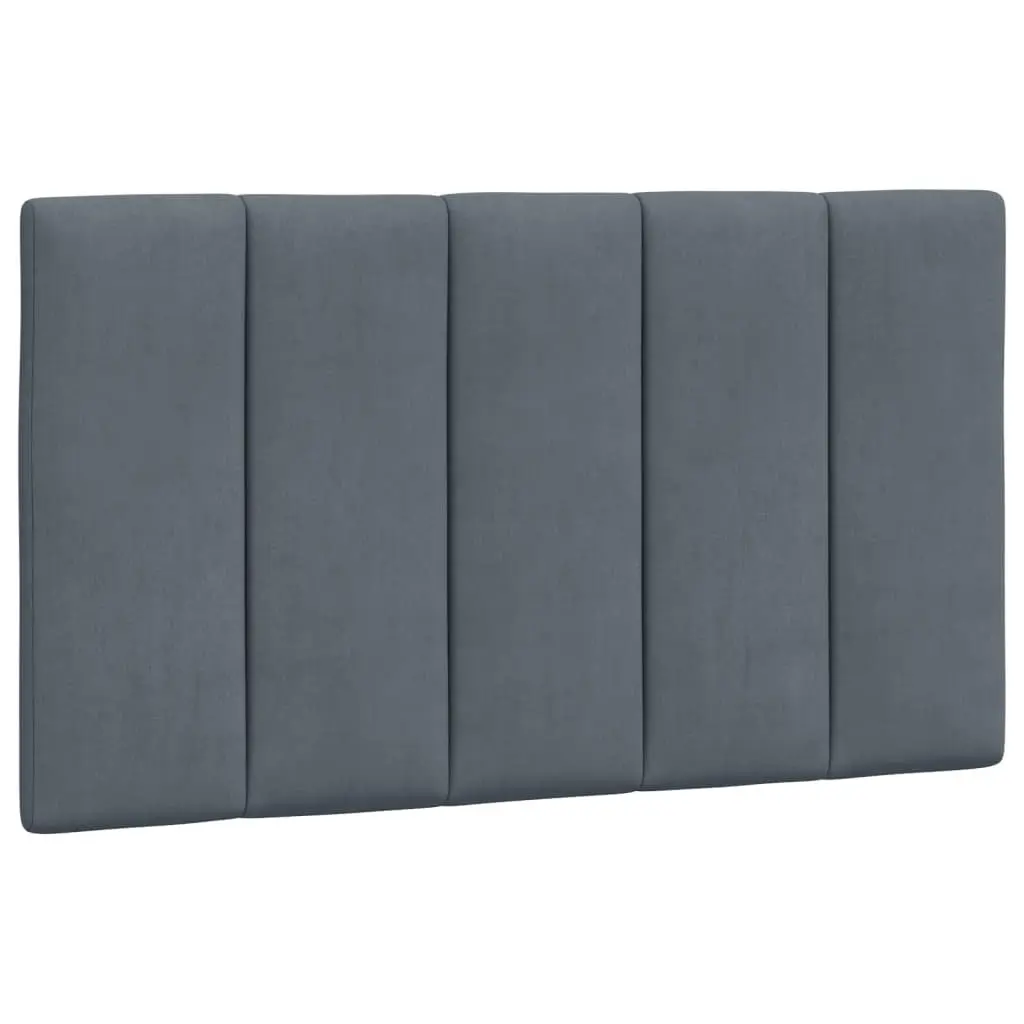 Bed Frame with LED Lights Dark Grey Velvet 90x190 cm Slatted Base